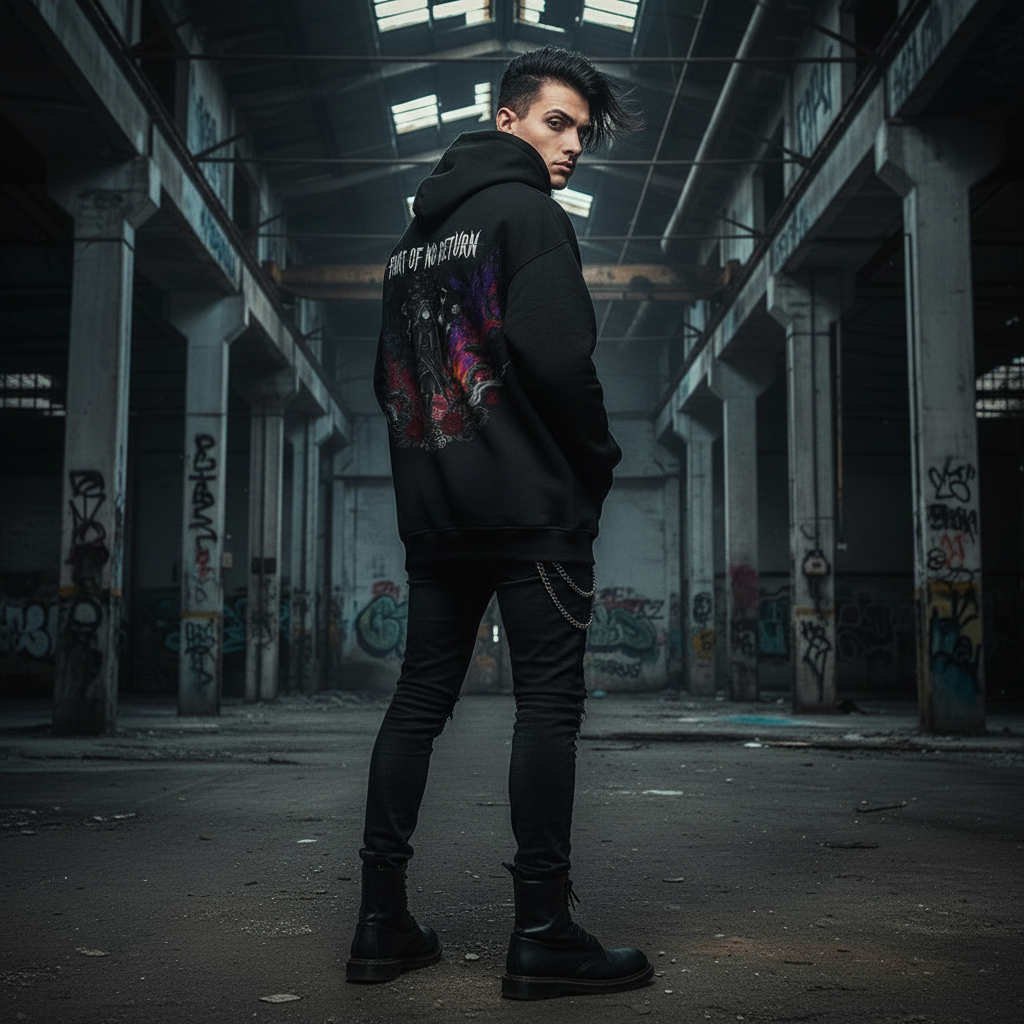 Point of No Return Oversized Hoodie Back