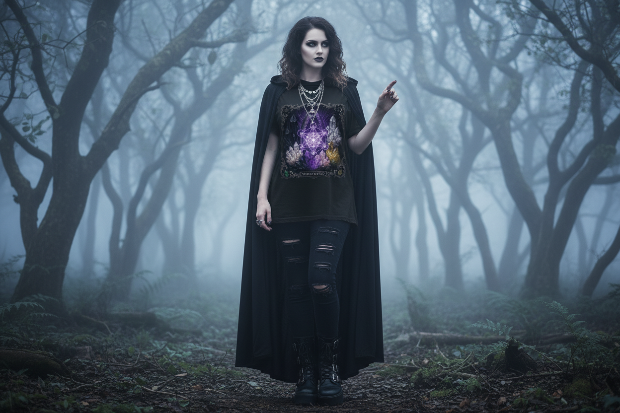 Premium T-Shirt Crystal Witch