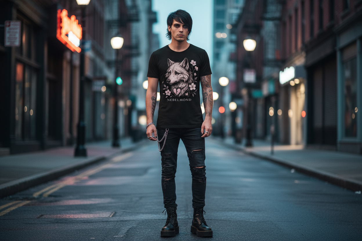 Premium T-Shirt Frontprint Mockup - Korrigiert