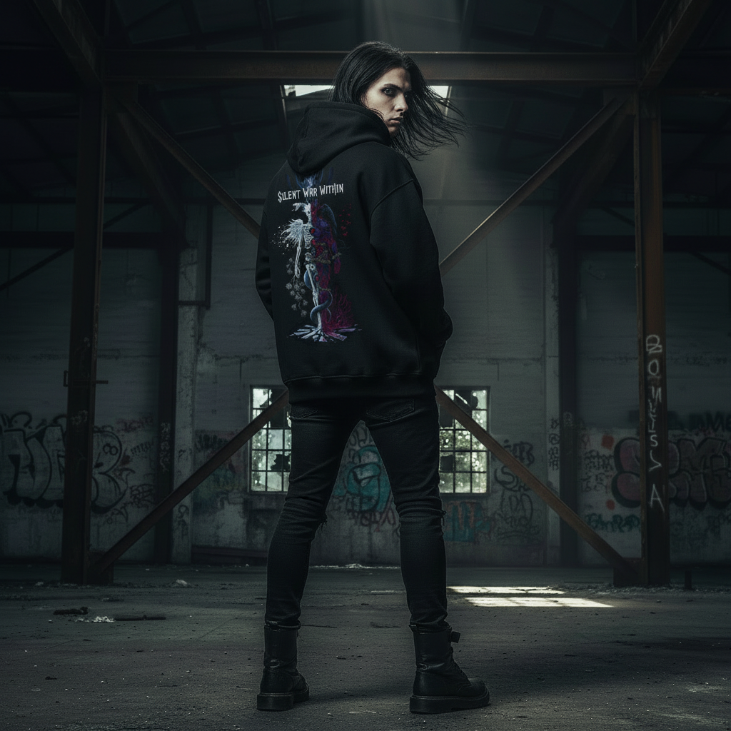 Silent War Within Oversized Hoodie Back