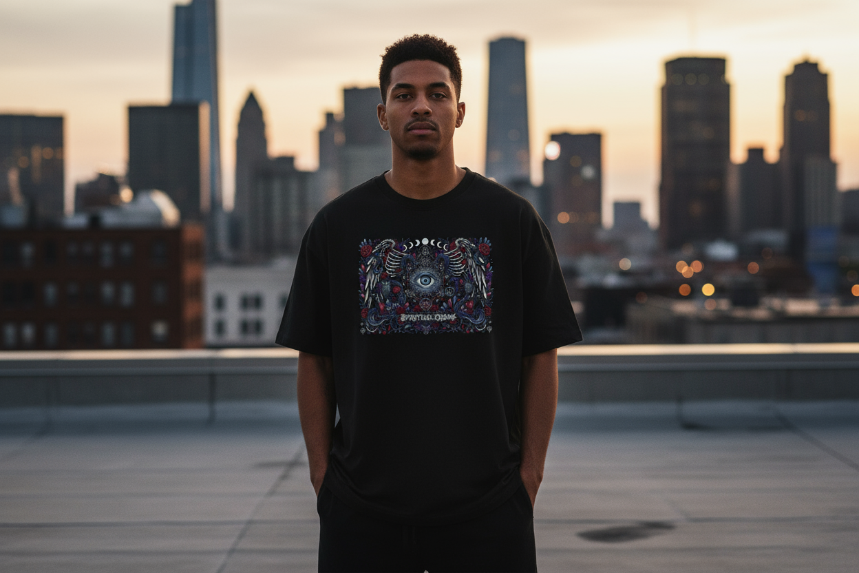 Spiritual Chaos Oversized Shirt Schwarz