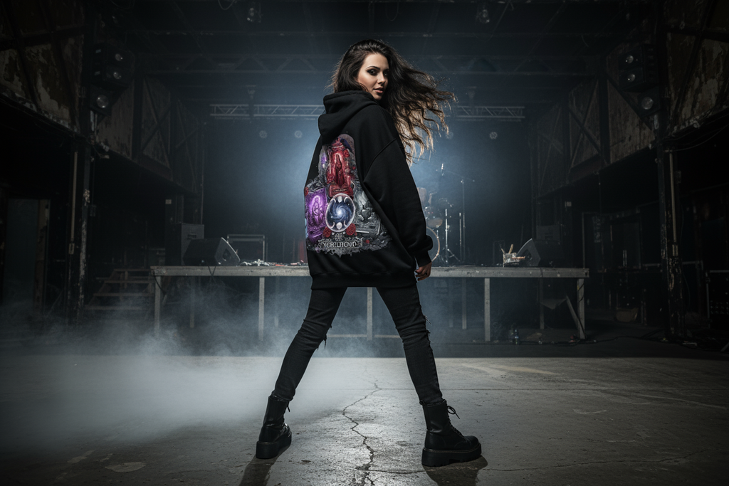 Triple Goddess Spread Oversized Hoodie Back