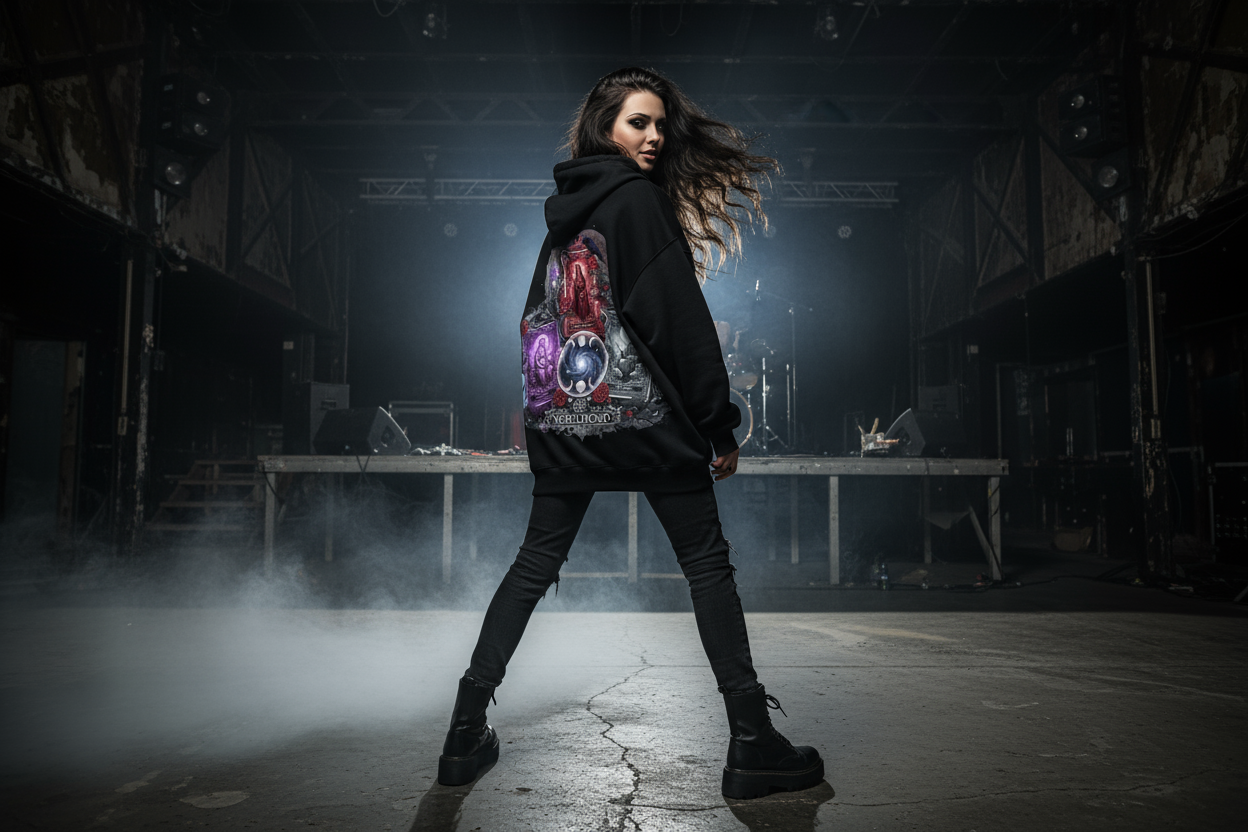 Triple Goddess Spread Oversized Hoodie Back